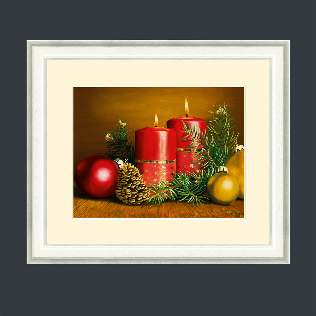 Art Print Framed Candle Glow