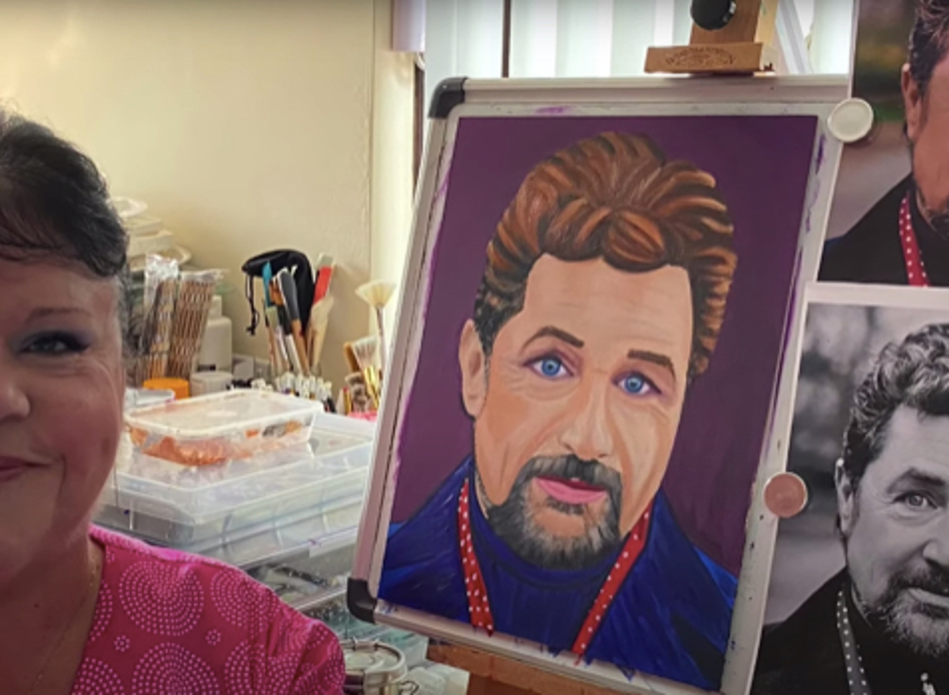 Rosie Next To Michael Ball